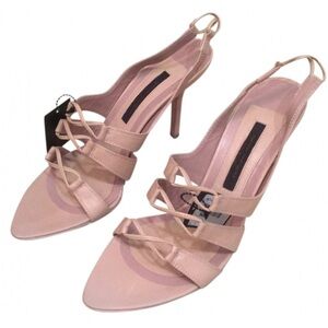 Narciso Rodriguez light pink leather sandals